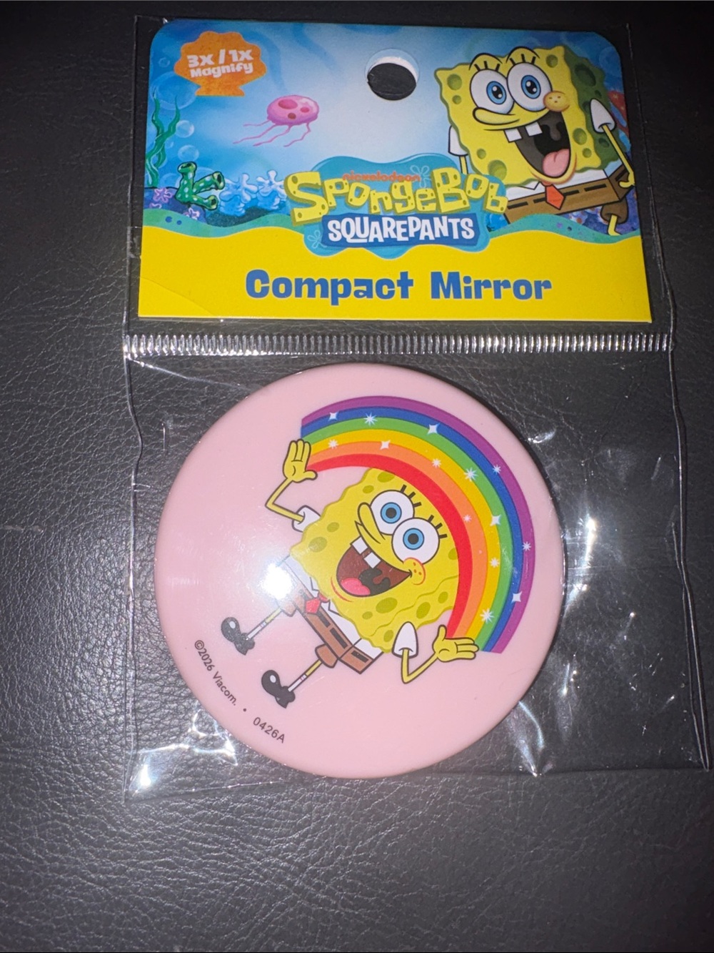 The SpongeBob Round Compact Mirror - Light Blue